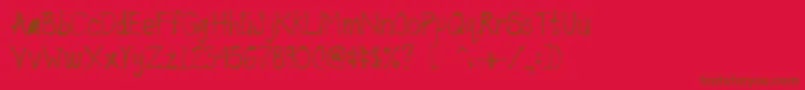 Lisätietoja Puffpaint-fontista Puffpaint-fontti – ruskeat fontit punaisella taustalla