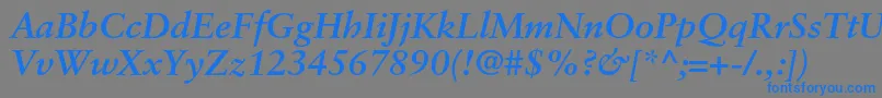 More about SabonltstdBolditalic Font SabonltstdBolditalic Font – Blue Fonts on Gray Background