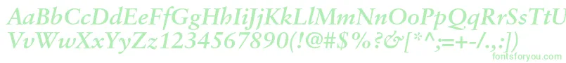 SabonltstdBolditalic Font – Green Fonts on White Background