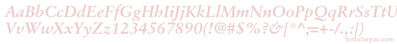 SabonltstdBolditalic Font – Pink Fonts on White Background