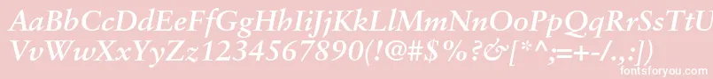 SabonltstdBolditalic Font – White Fonts on Pink Background