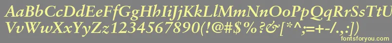 SabonltstdBolditalic Font – Yellow Fonts on Gray Background
