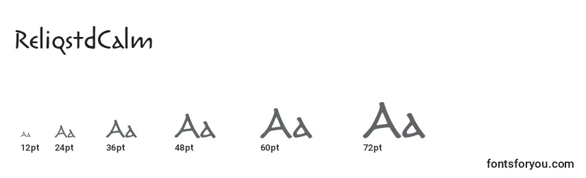 ReliqstdCalm Font Sizes