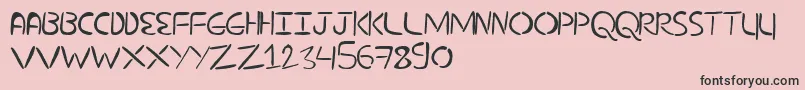 NuevostencilFilled Font – Black Fonts on Pink Background