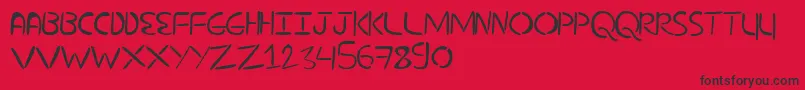 NuevostencilFilled Font – Black Fonts on Red Background