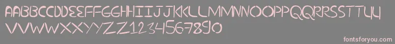 NuevostencilFilled Font – Pink Fonts on Gray Background