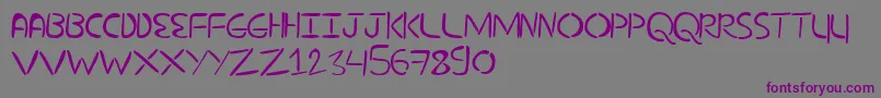 NuevostencilFilled Font – Purple Fonts on Gray Background