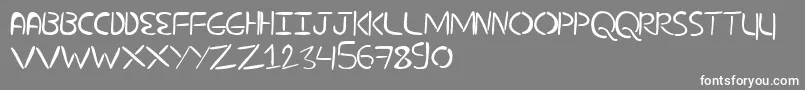 NuevostencilFilled Font – White Fonts on Gray Background