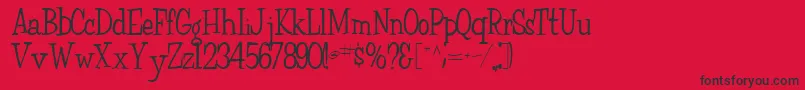 FairWeatherRegularTtnorm Font – Black Fonts on Red Background