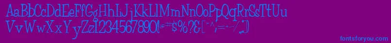 FairWeatherRegularTtnorm Font – Blue Fonts on Purple Background