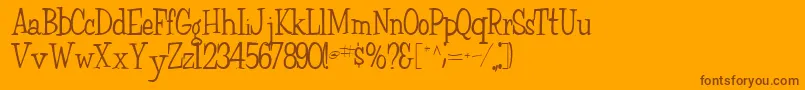 FairWeatherRegularTtnorm Font – Brown Fonts on Orange Background