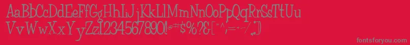 FairWeatherRegularTtnorm Font – Gray Fonts on Red Background