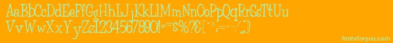 FairWeatherRegularTtnorm Font – Green Fonts on Orange Background