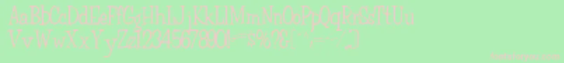 FairWeatherRegularTtnorm Font – Pink Fonts on Green Background