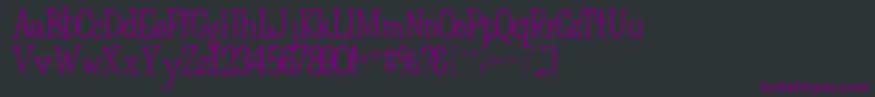 フォントFairWeatherRegularTtnorm – 黒い背景に紫のフォント