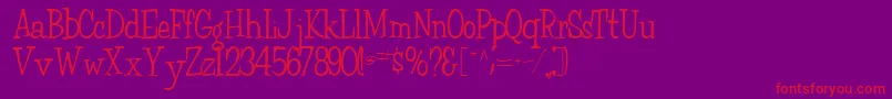 FairWeatherRegularTtnorm Font – Red Fonts on Purple Background