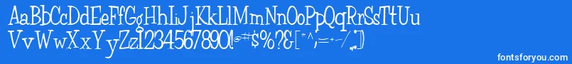 FairWeatherRegularTtnorm Font – White Fonts on Blue Background