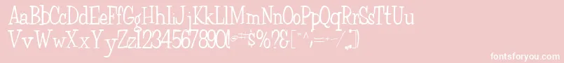 FairWeatherRegularTtnorm Font – White Fonts on Pink Background