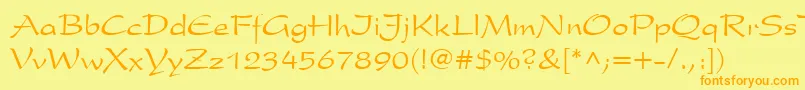 PresidentCyrRegular Font – Orange Fonts on Yellow Background
