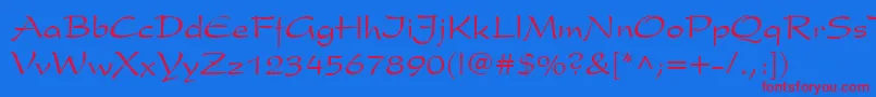 PresidentCyrRegular Font – Red Fonts on Blue Background