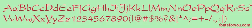 PresidentCyrRegular Font – Red Fonts on Green Background