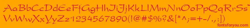 PresidentCyrRegular Font – Red Fonts on Orange Background