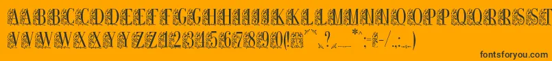Remesloc Font – Black Fonts on Orange Background