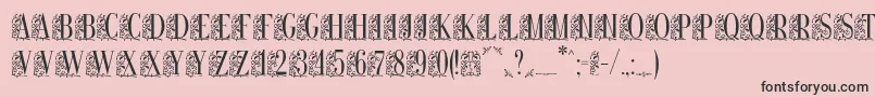 Remesloc-Schriftart – Schwarze Schriften auf rosa Hintergrund