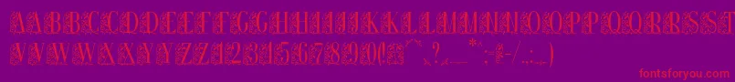 Remesloc Font – Red Fonts on Purple Background