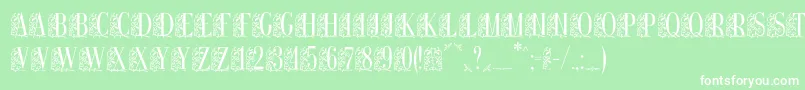 Remesloc Font – White Fonts on Green Background