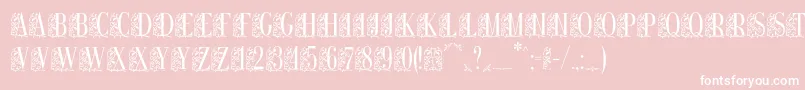 Remesloc Font – White Fonts on Pink Background