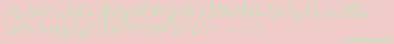 Weitere Informationen zur Jandacelebrationscript-Schriftart Jandacelebrationscript-Schriftart – Grüne Schriften auf rosa Hintergrund