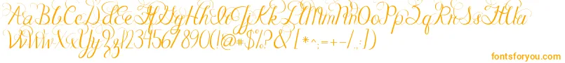 Jandacelebrationscript-Schriftart – Orangefarbene Schriften