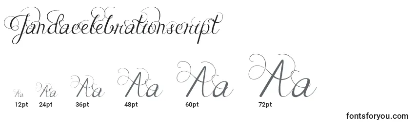Jandacelebrationscript Font Sizes