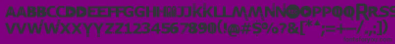Fonte Ridiculousness – fontes pretas em um fundo violeta