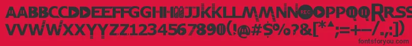 Ridiculousness Font – Black Fonts on Red Background