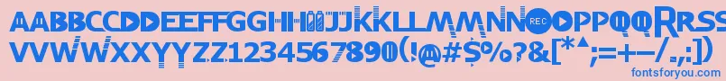 Ridiculousness Font – Blue Fonts on Pink Background