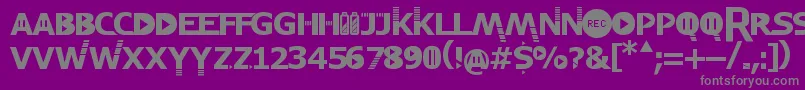 Ridiculousness Font – Gray Fonts on Purple Background