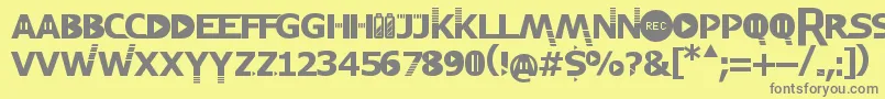 フォントRidiculousness – 黄色の背景に灰色の文字