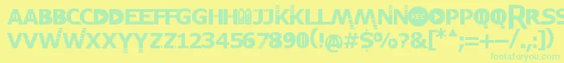 Ridiculousness Font – Green Fonts on Yellow Background