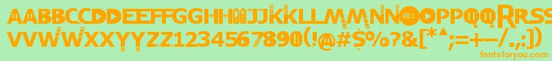 Ridiculousness Font – Orange Fonts on Green Background