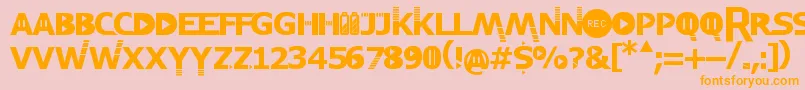 Ridiculousness Font – Orange Fonts on Pink Background