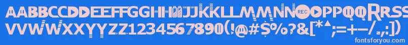 Ridiculousness Font – Pink Fonts on Blue Background