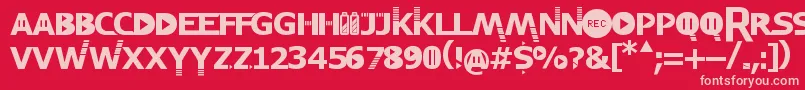 Ridiculousness Font – Pink Fonts on Red Background