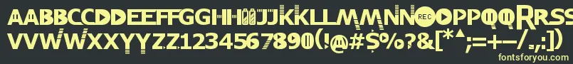 Ridiculousness Font – Yellow Fonts on Black Background