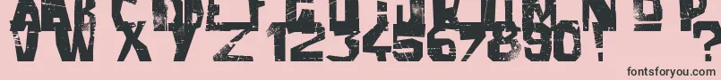 BalladOfDwightFrye-Schriftart – Schwarze Schriften auf rosa Hintergrund