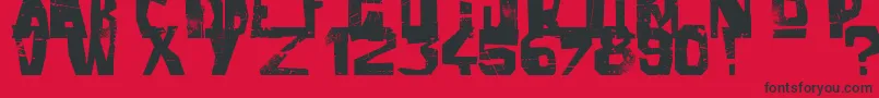 BalladOfDwightFrye Font – Black Fonts on Red Background
