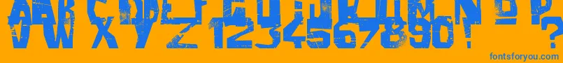 BalladOfDwightFrye Font – Blue Fonts on Orange Background