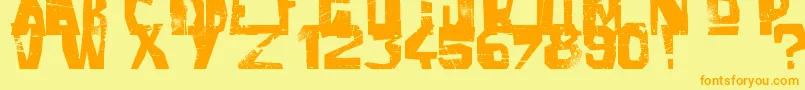 BalladOfDwightFrye Font – Orange Fonts on Yellow Background