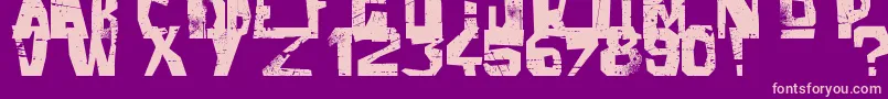 fuente BalladOfDwightFrye – Fuentes Rosadas Sobre Fondo Morado